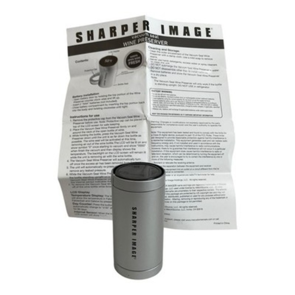 Sharper Image Electronic Vacuum Seal Wine Preserver Digital Display NIB - Picture 3 of 4